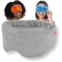 Therapedic Cooling & Heating Eye Mask with Ceramic Beads, Flow Knit Reusable Hot & Cold Eye Compress, Light Blocking Sleep Mask with Elastic Strap for Travel, Relaxation and Puffy Eyes