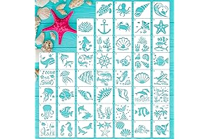50PCS Ocean Animal Painting Stencils - Splash of Underwater Charm