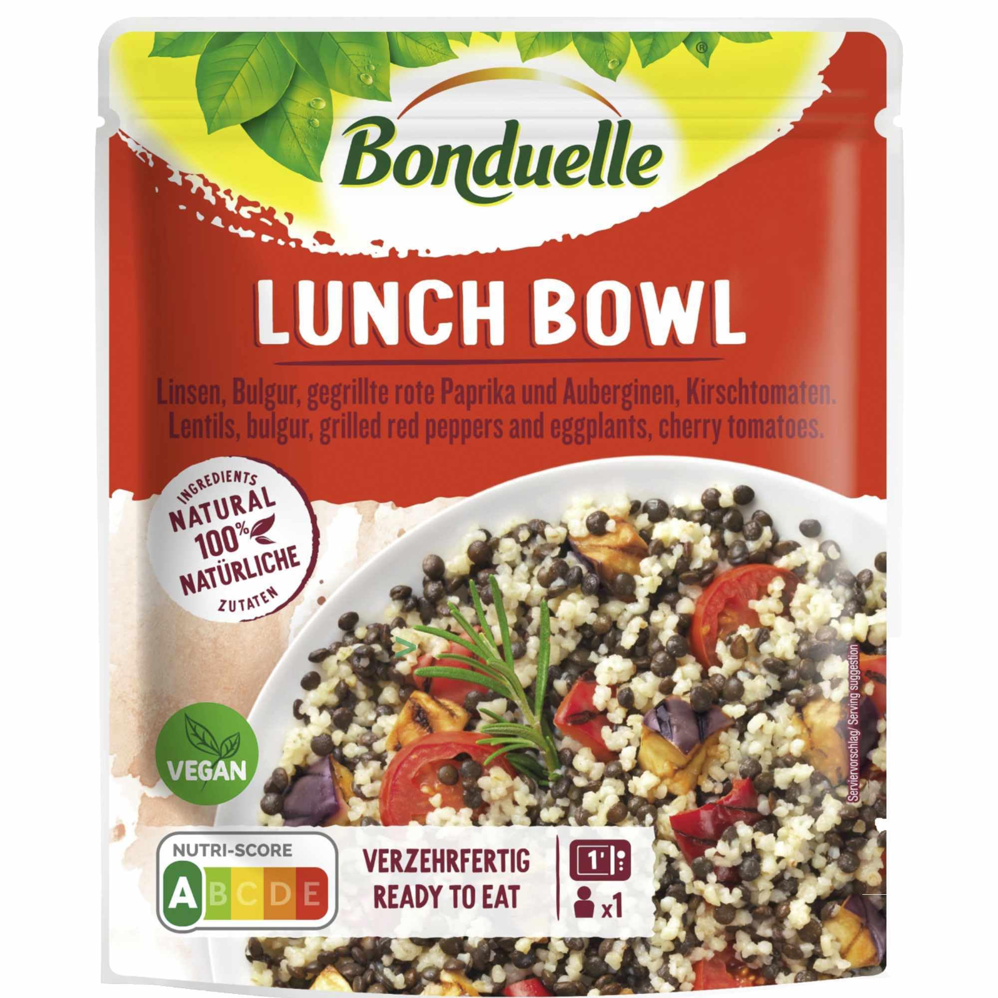usy Bundle für Bonduelle Lunch Bowl Bulgur 6er Pack (6x250g Beutel) + usy Block