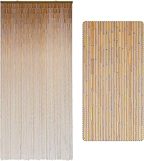 Minimalist Natural Wooden Beaded Curtain - Durable Wood Beads for Doorways & Home Decor - Ideal for Enhancing a Simple Elegant Style (79'' L x 36'' W)