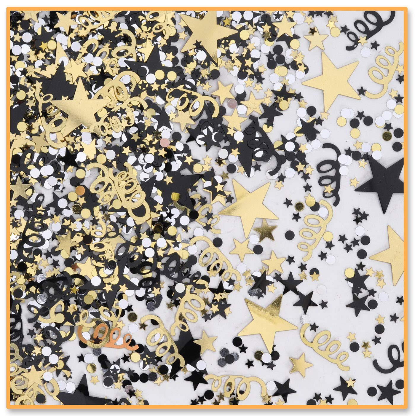 Beistle CN127 Awards Night Confetti Tableware Decorations, VIP Party Supplies, Black/Gold