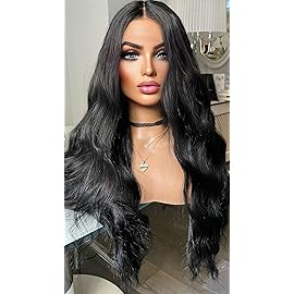 WXHWCX Silver Grey Long Wavy Hair Synthetic Lace Front Wigs for Women Loose Wavy Free Part Glueless Lace Wigs Gray Heat Resistant Fiber Natural Hairline Water Wave Wigs Cosplay Daily Party Wigs