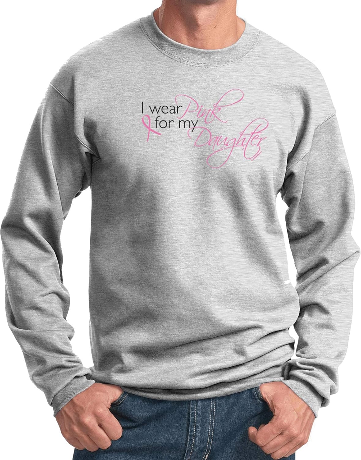 Buy Cool Shirts Breast Cancer Sweatshirt I Wear Pink for My Daughter