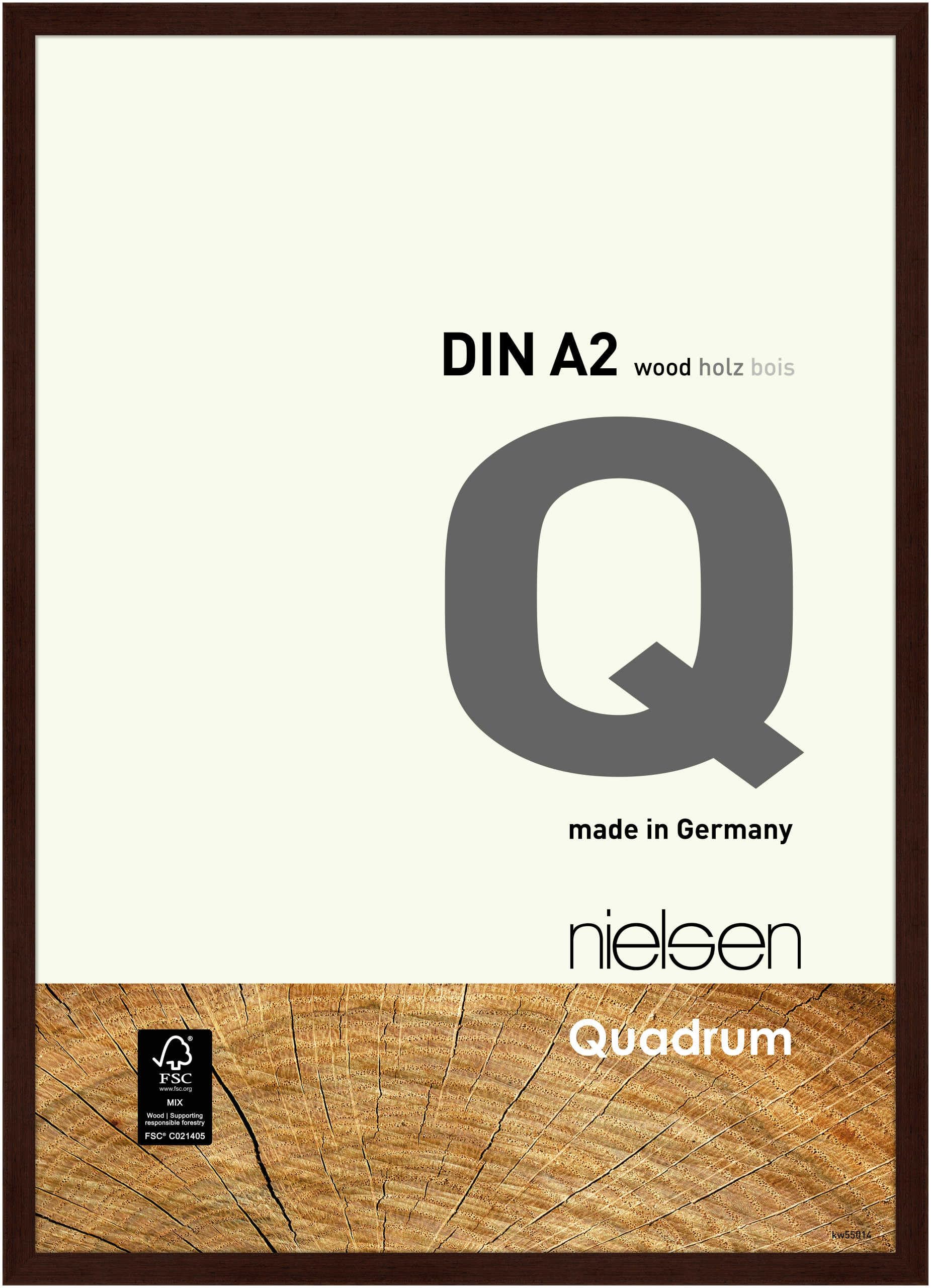 Nielsen Design    Brown Quadrum Wooden Picture Frame Wenge in Size A2, BrandAlley