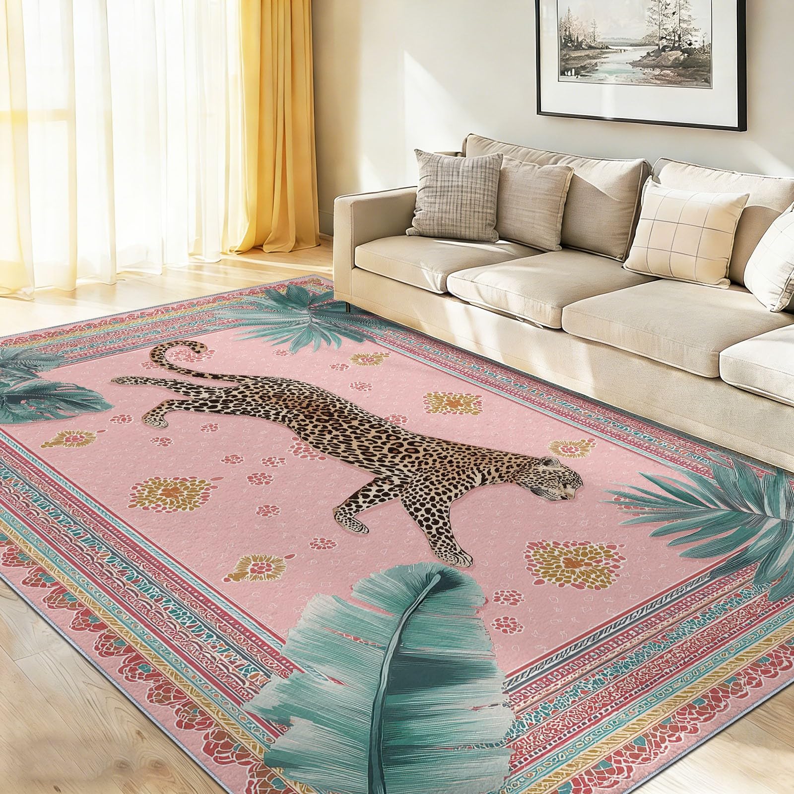 Tappeto antiscivolo 160 x 230 cm, classico di lusso, per salotto, colore