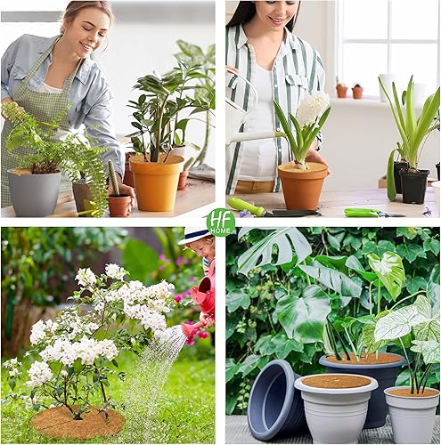 Miniatura 6 de HFHOME 3 alfombrillas protectoras de 11.8 pulgadas de diámetro, fibra de coco de 11.8 pulgadas de diámetro, tapetes de protección de fibra de coco