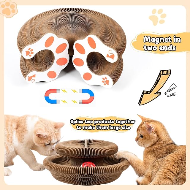 Foto 4 de 7 de Kinesgsg Scratching Board con Baile Campana,Plegable del Acordeón para Gato