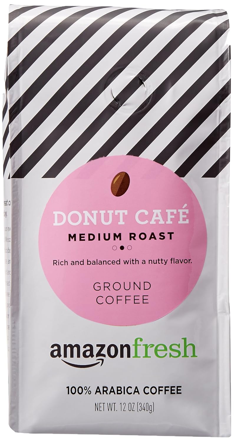 Fresh Donut Cafe Ground Coffee, Medium Roast, 12 Ounce (Pack of 1) : Grocery & Gourmet Food