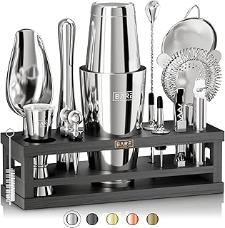 BARE BARREL® Mixology Bartender Kit Bar Set | 16-Piece Cocktail Shaker S...