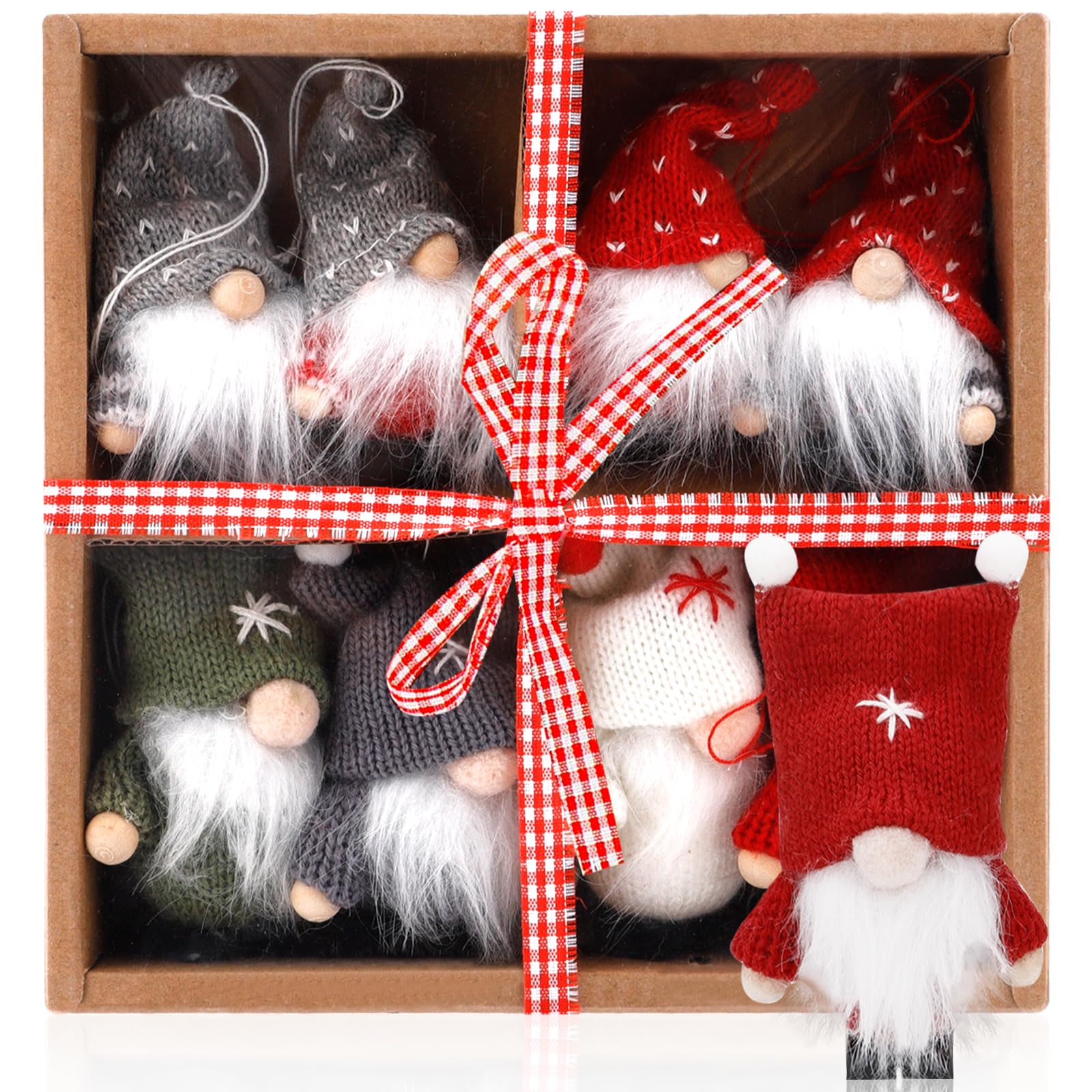 8 Stili Ornamenti di Natale Santa Gnomi Bambole di Peluche Scandinave Babbo Natale Fatte a Mano Decor Appendere di Babbo Natale per Decor per Casa Tavola Albero di Natale (24