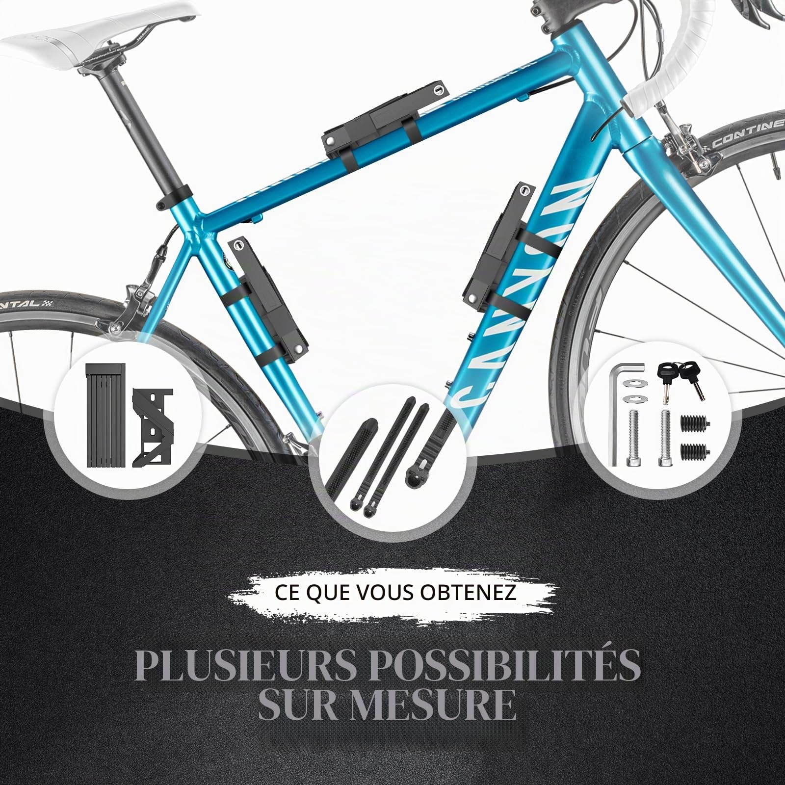 IMAYCC Antivol Velo, 120CM Antivols Pliables Portabilité, Haut Niveau de Sécurité Antivol Velo Electrique Avec Support, Protection Antivol Extra Haute pour E-Bike, Trotinette Electrique,Moto,VTT, Etc.