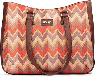 ZOUK Women's Getaway Handbag | Jute | Vegan Leather Handcrafted Tote Bag