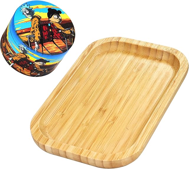 Grinder Zinc Alloy 4 Piece 2.4" Large Size Grinder with Wood Plate