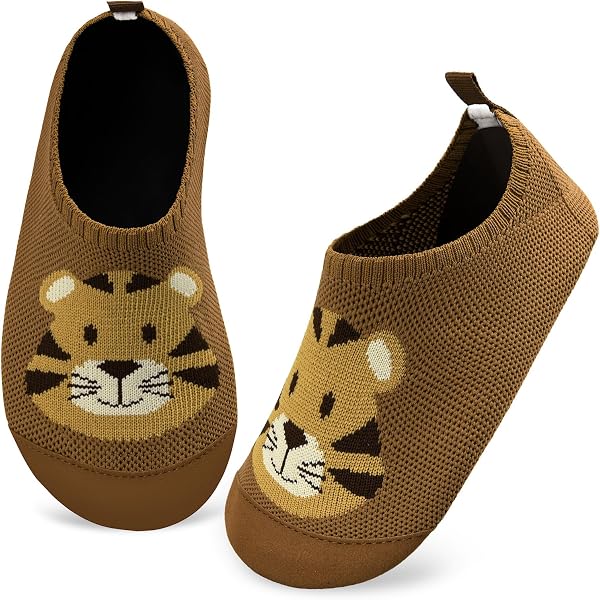 Kyopp Hausschuhe Kinder Mädchen Barfussschuhe Kindergarten Slippers Jungen Rutschfest Pantoffeln für Atmungsaktive Weich Lauflernschuhe Kleinkinder Schuhe - 1