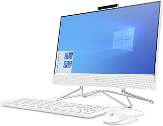 2022 HP All-in-One Desktop | 22" FHD IPS Display | AMD Athlon Silver 3050U 2-Core | 8GB DDR4 RAM 512GB M.2 NVMe SSD | HDMI | WiFi | RJ45 | BT | Webcam | DVD-RW | White | Windows 10 Pro