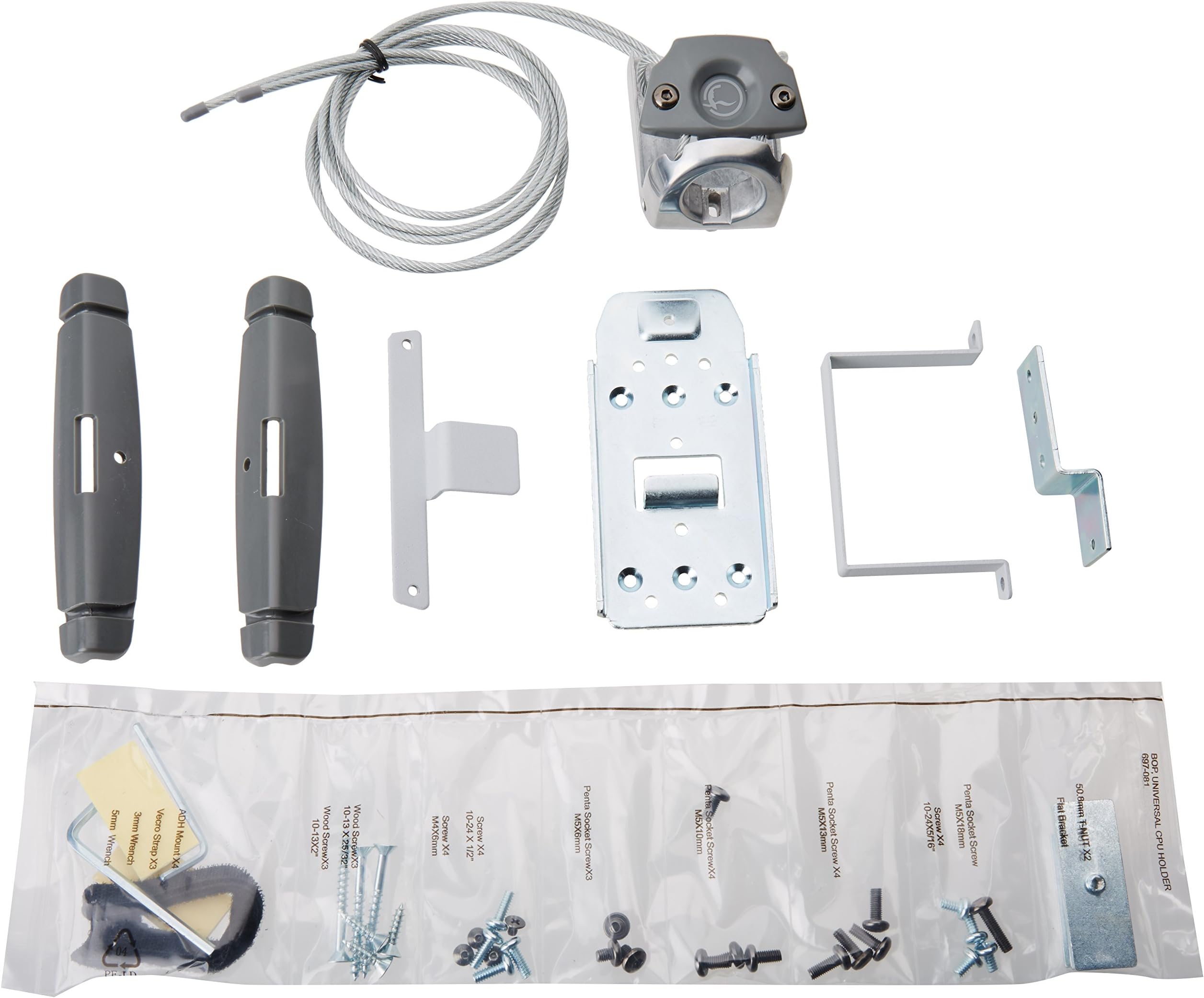 Ergotron – Universal CPU Holder – Add-on for VESA Monitor Arms, Neo-Flex Rolling Carts or Wall Tracks