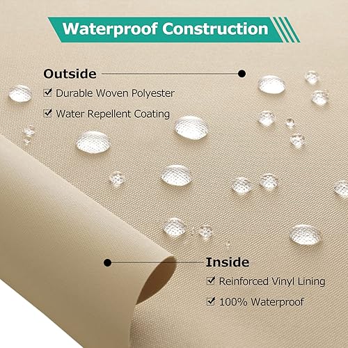 Miniatura 3 de SunPatio Paquete de 2 fundas para sillas de patio al aire libre, duraderas y impermeables, para sillas de descanso profundas, resistentes a los