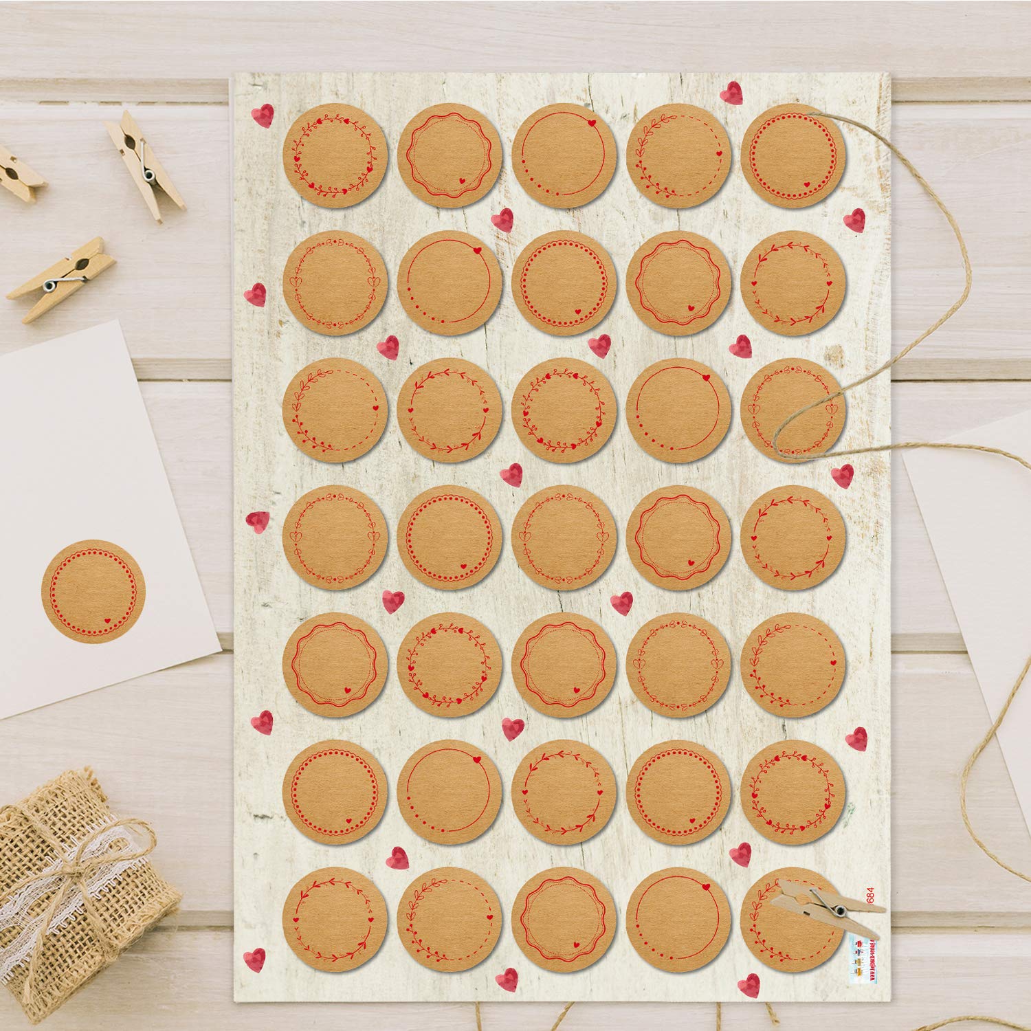 Aufkleber-Set Rund Orange 1 Cm – 1180 Stück Für Scrapbooking & Deko
