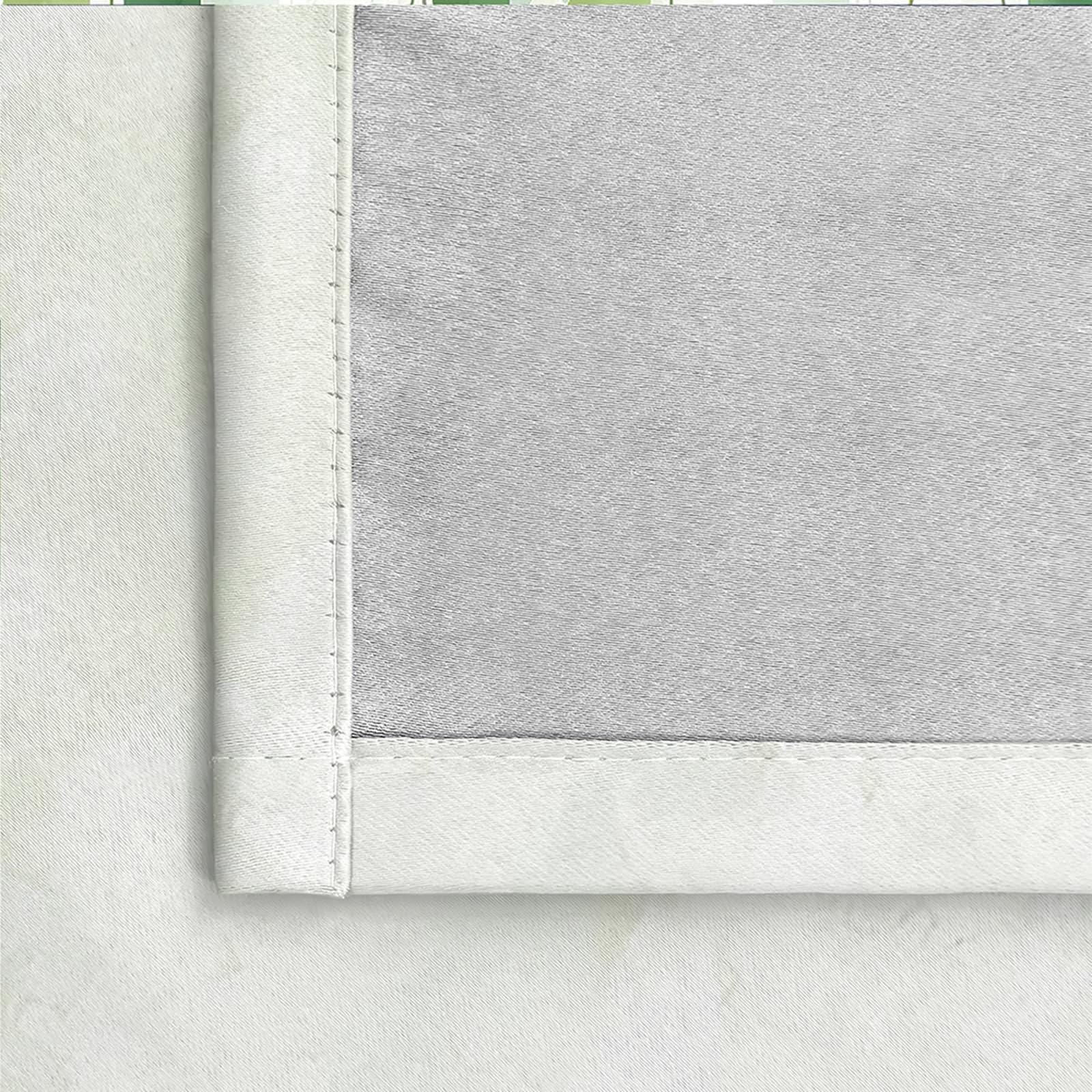 Vorhänge Verdunkelung, Gardinen Grün Zweige Blätter H 138 x B 96 cm Blickdicht Vorhang mit Ösen für Wohnzimmer, 2er Set