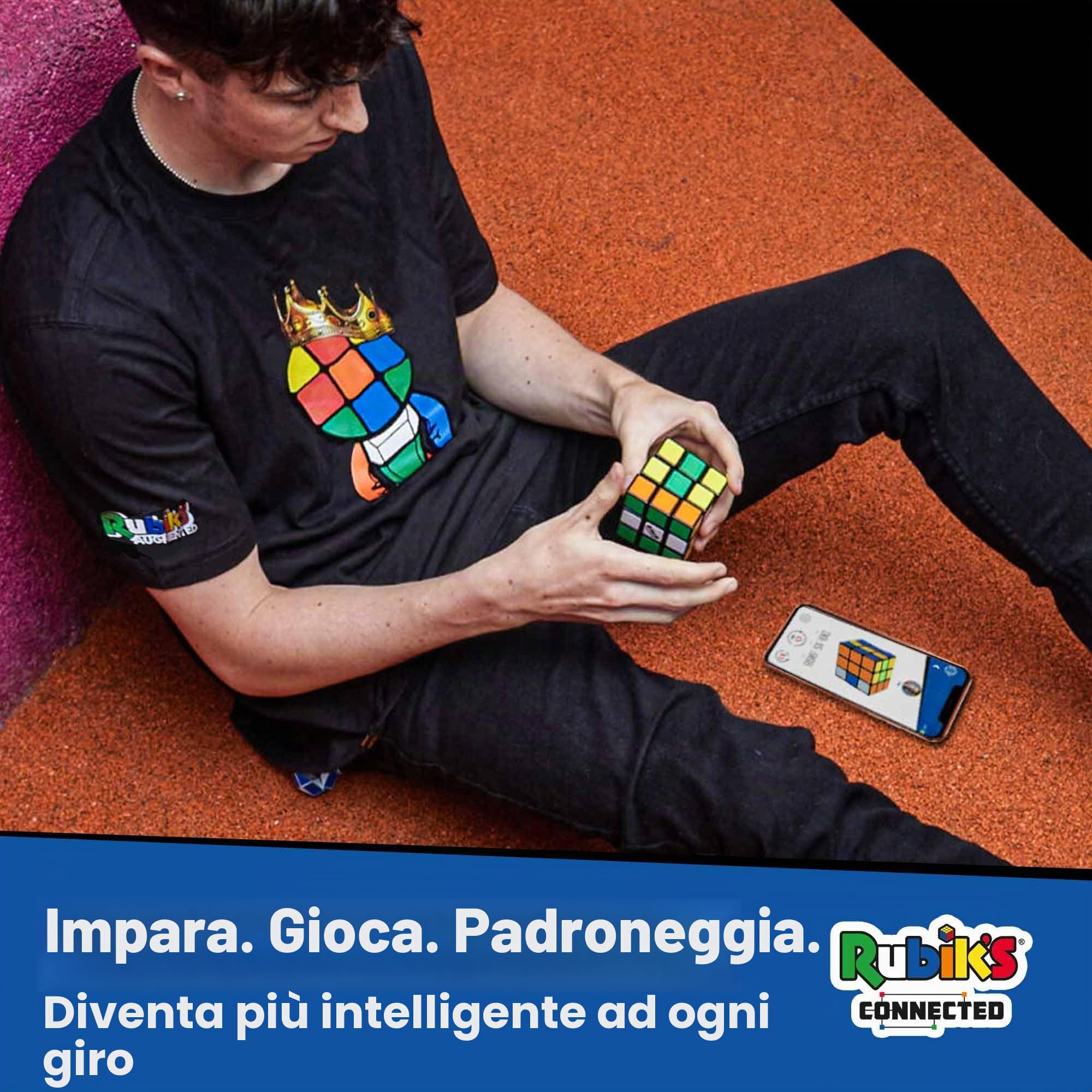 Rubik’s Connected by GoCube: il cubo di Rubik elettronico connesso che ti consente di competere con amici e cubers in tutto il mondo. Rompicapo STEM abilitato per app che si adatta a tutte le età
