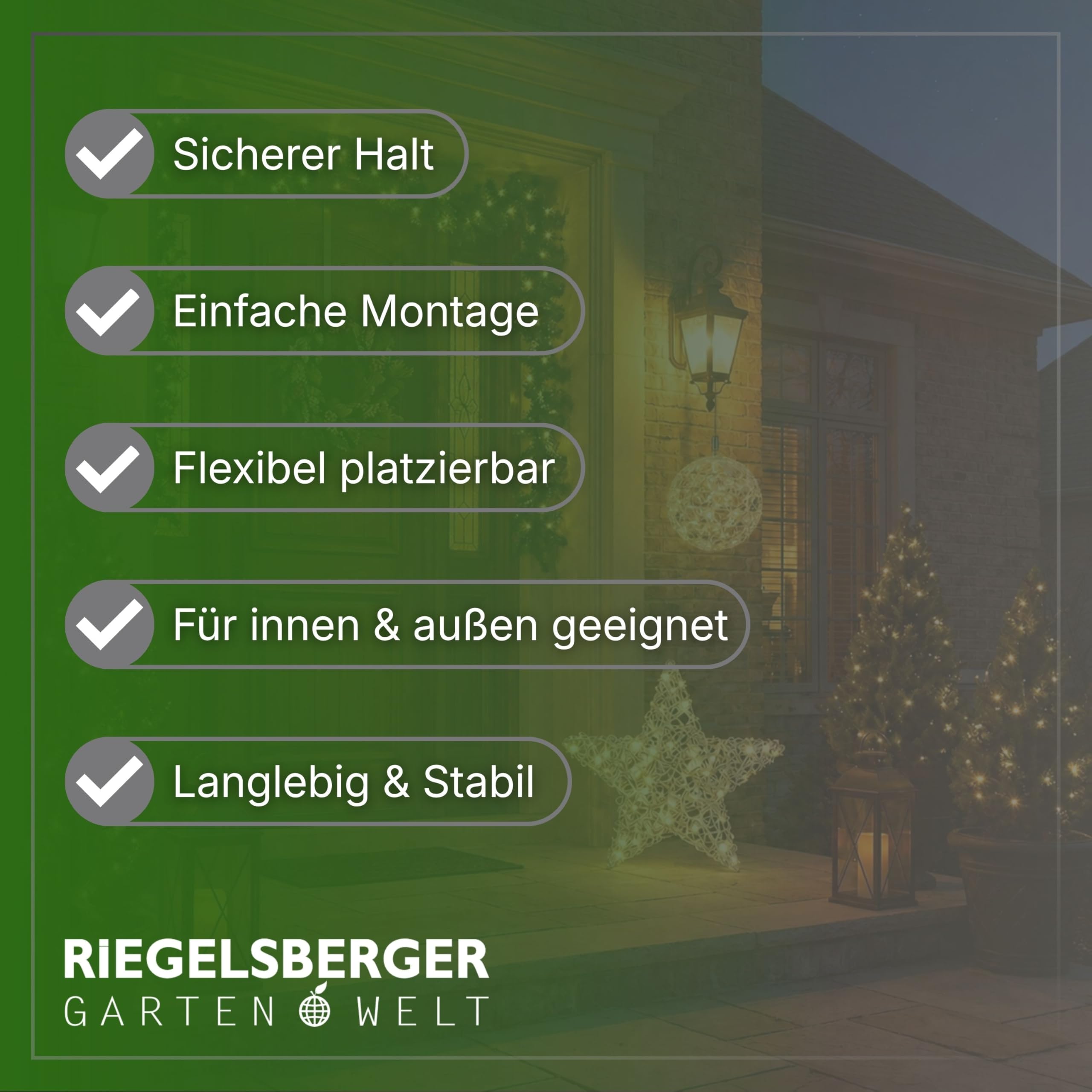 Gartenpirat Kugel 40 cm aus Silberdraht Aluminium 200 LED warmweiß mit Timer Weihnachtsdeko für Innen & Außen