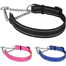 CollarDirect Martingale, Steel Chain, Reflective S, 12-18", Black