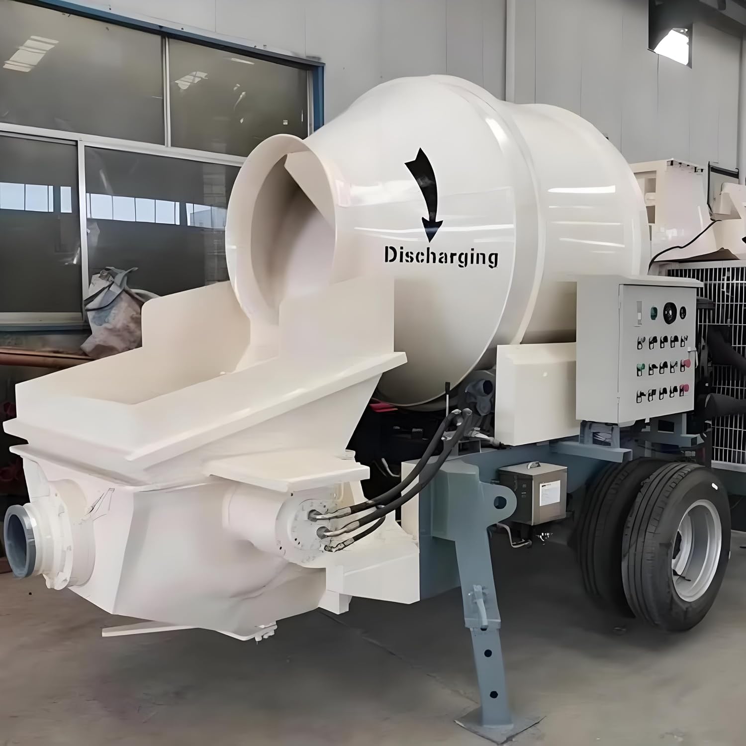 Concrete Pumping Mixer Machine for Small Building Foundations – Compact Residential Cement Delivery System with Efficient Output for Basement Pads, Shed Slabs, Footing Reinforcement
