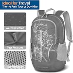 ZOMAKE Ultra Lightweight Packable Backpack 25L, Foldable Hiking Backpacks Water Resistant Small Folding Daypack for Travel(Medium Grey)