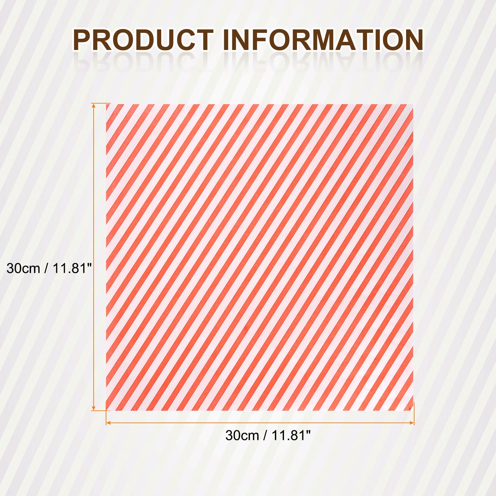 HARFINGTON 100 hojas de papel encerado de rayas cuadradas de 11.8 x 11.8 pulgadas, papel de envoltura de alimentos secos que absorbe el aceite para sándwich, forros de papel para hornear, cesta de
