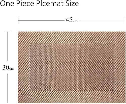 Miniatura 2 de pigchcy Manteles individuales elegantes,combinados, hilados, resistentes al calor, lavables, fáciles de limpiar, para comedor y decoración.