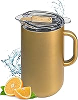 Vista 16 de Jarra Premium Aislada de Served (0.87 cuartos de galón/66oz) - Jarra de Acero Inoxidable con Doble Pared y Forro de Cobre con Tapa - Jarra Térmica