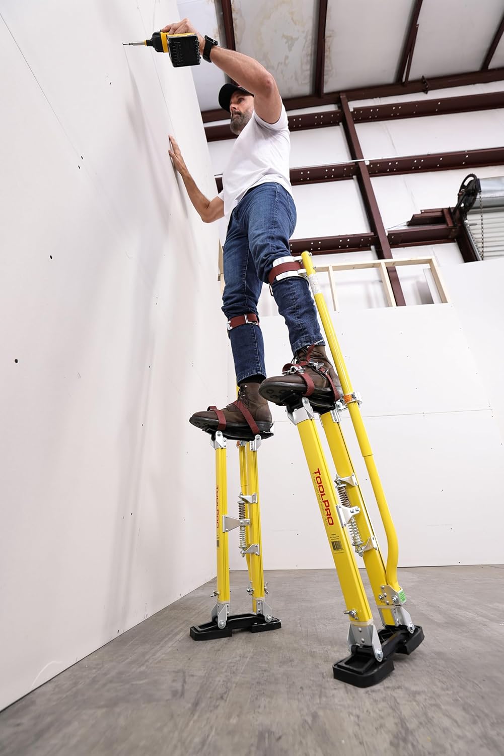 Professional Grade Adjustable Magnesium Drywall Stilts - for Drywall Installation, Painting, and More. (24-40 in.)