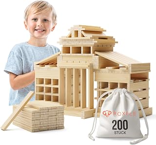 ROXPLE Holzbausteine Holzbausteine Natur 2OO, Holz