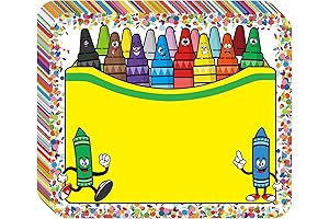 100 Pcs Crayon Box Name Tags - Classroom Essential
