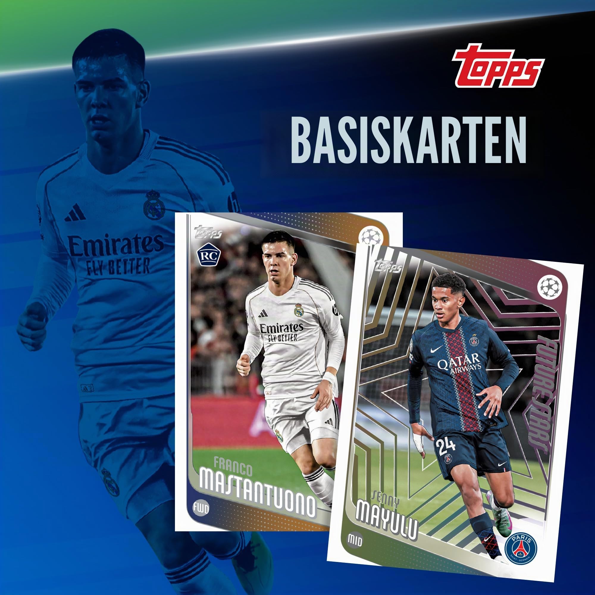 2025-26 Topps UEFA Club-Wettbewerbe Fußball – Fabrikversiegelt – Vorteilsbox