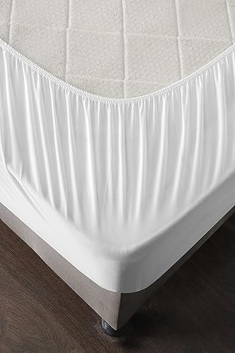 Miniatura 4 de Ambesonne Funda de colchón impermeable, tamaño California King, duradera, resistente, lavable a máquina, sin vinilo, color blanco