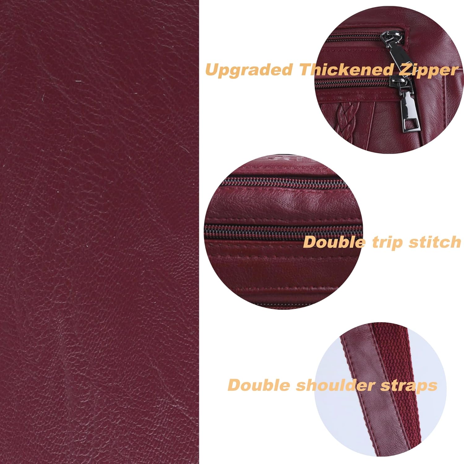 ELDA Crossbody Bags For Women Pocketbooks Soft PU Leather Purses and Handbags Multi Pocket Shoulder Bag - Image 5