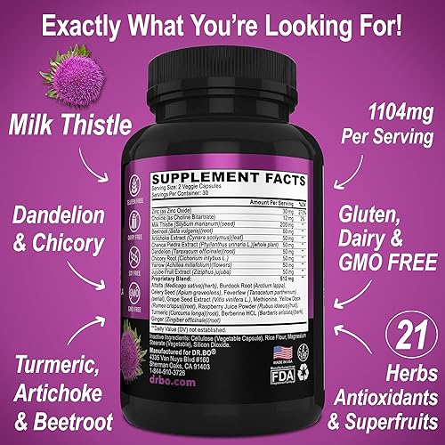 Miniatura 8 de Suplemento de apoyo desintoxicante para limpieza del hígado y colon – Píldoras limpiadoras intestinales naturales para hinchazón intestinal y alivio