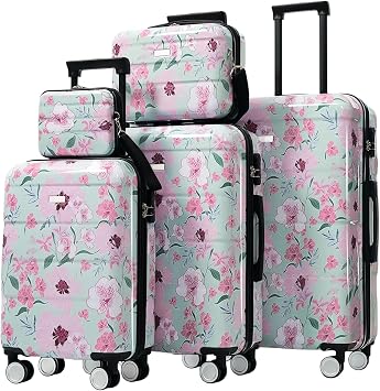 Luggage Sets 5-Piece PC Hardside, Spinner Wheels & 3-Digit Lock