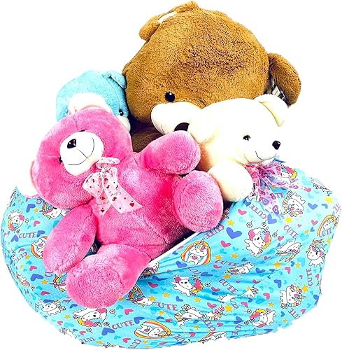 Miniatura 3 de Funda para silla puff  Tela de poliéster, cremallera oculta, lavable, capacidad para 300 litros de espuma, juguetes de peluche, ropa de almohadas