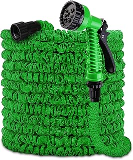 100FT Garden Hose Expendable, Flexible Water Hose Garden Hose Lightweight and Portable Hose with 7 Pattern Nozzle Sprayer ...