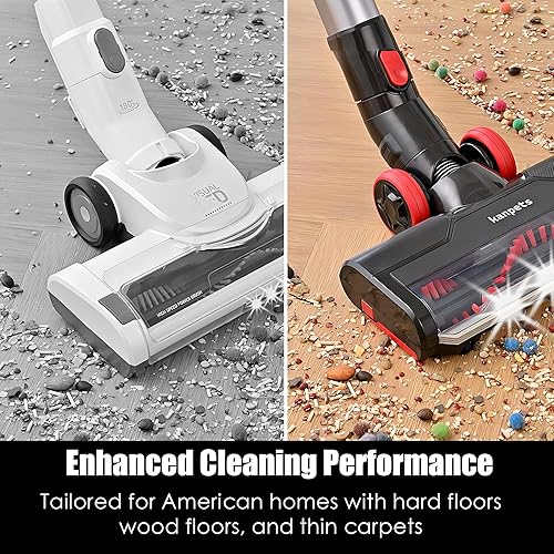 Miniatura 5 de KANPETS Aspiradora inalámbrica, potente succión Utral de 25 kPa, hasta 40 minutos, aspiradora ligera 6 en 1, limpieza óptima para el hogar,