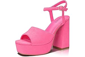 Platform Heels for Women Chunky High Heel Dress Sandals Strappy Open Toe
