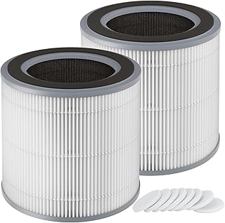 2 Packs Replacement Air Filters Set for Hynik Alviera HH001 Purifier,3 Stage Filtration of H13 True HEPA Filter, High-Efficiency Activated Carbon Filter and pre-filter , with Extra 8-Pieces Aroma pads