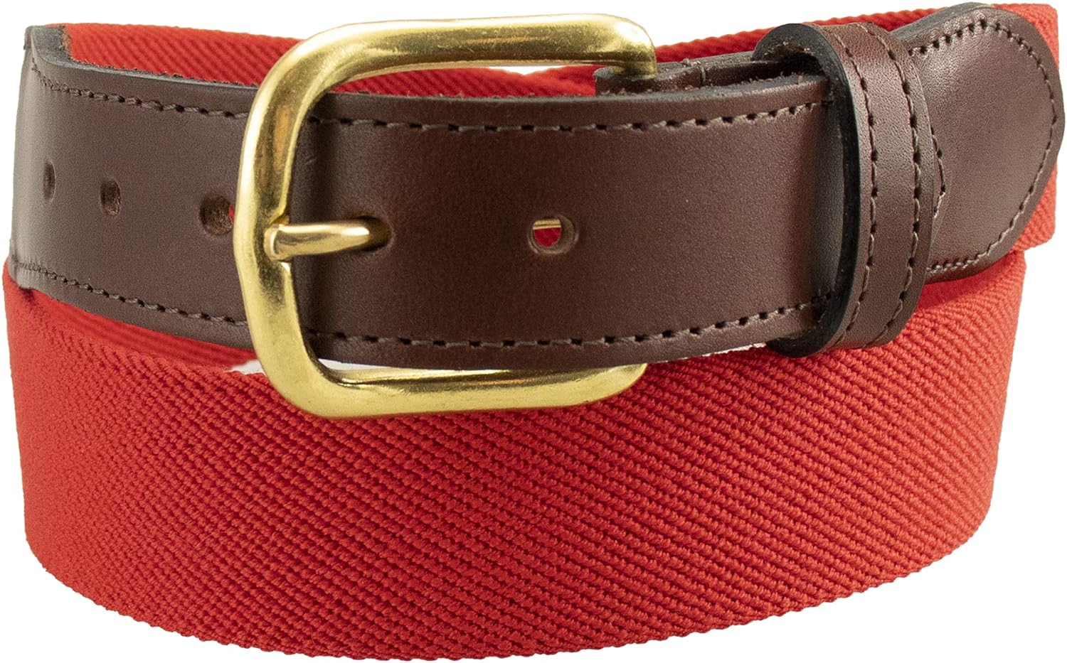 Thomas Bates Mens Elastic Surcingle Belt with Leather Tab