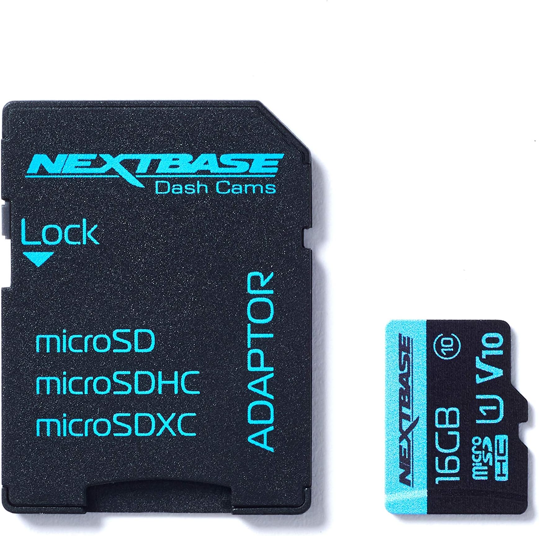 Nextbase 16GB U1 Micro SD Memory Card - With Adapter - Compatible with Nextbase In-Car Dash Cams 112, 122, 212, 222, 312G, 312GW, 412GW, DUO HD