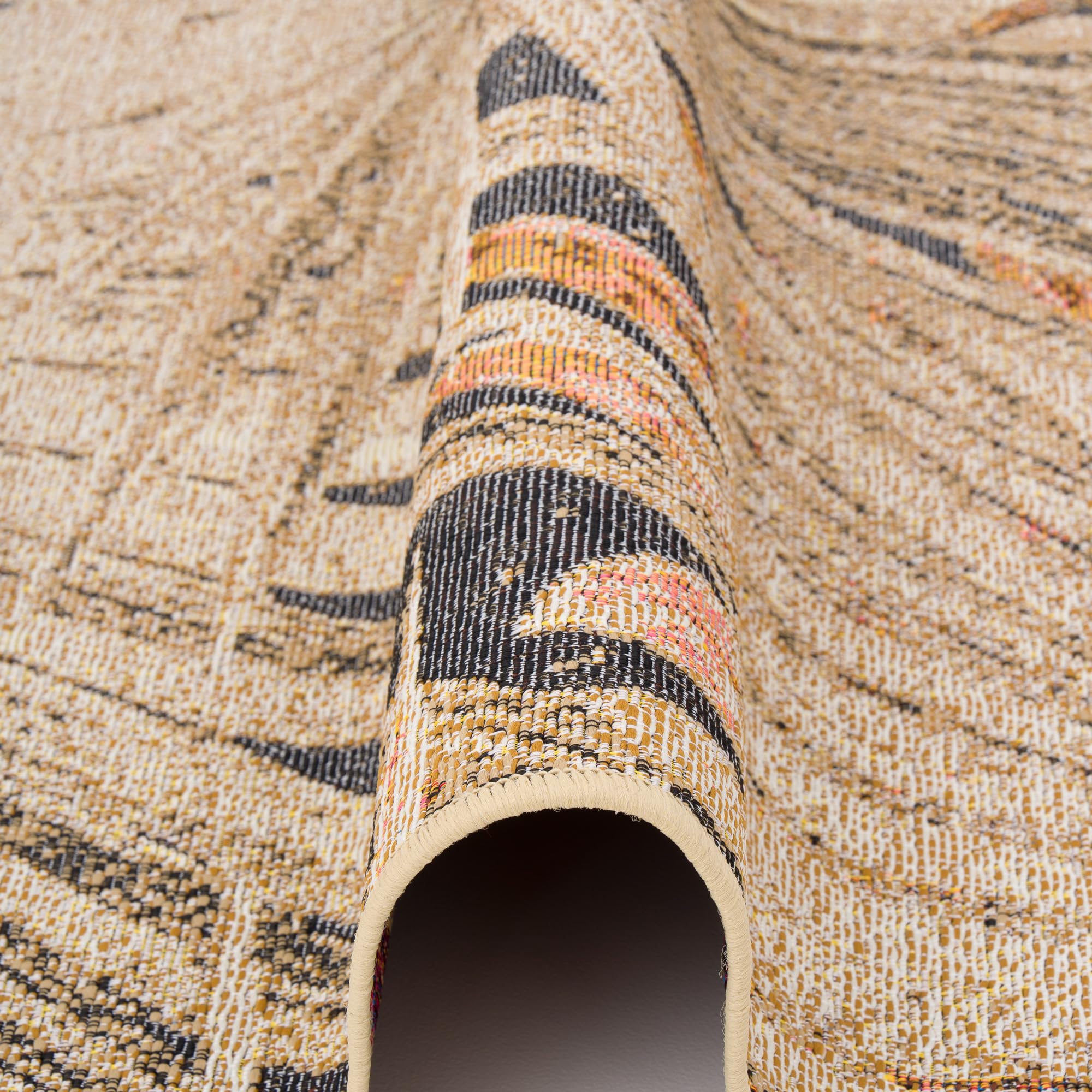 Pergamon Tapis Intérieur & Extérieur Malibu Palmier Désert Beige Résistant