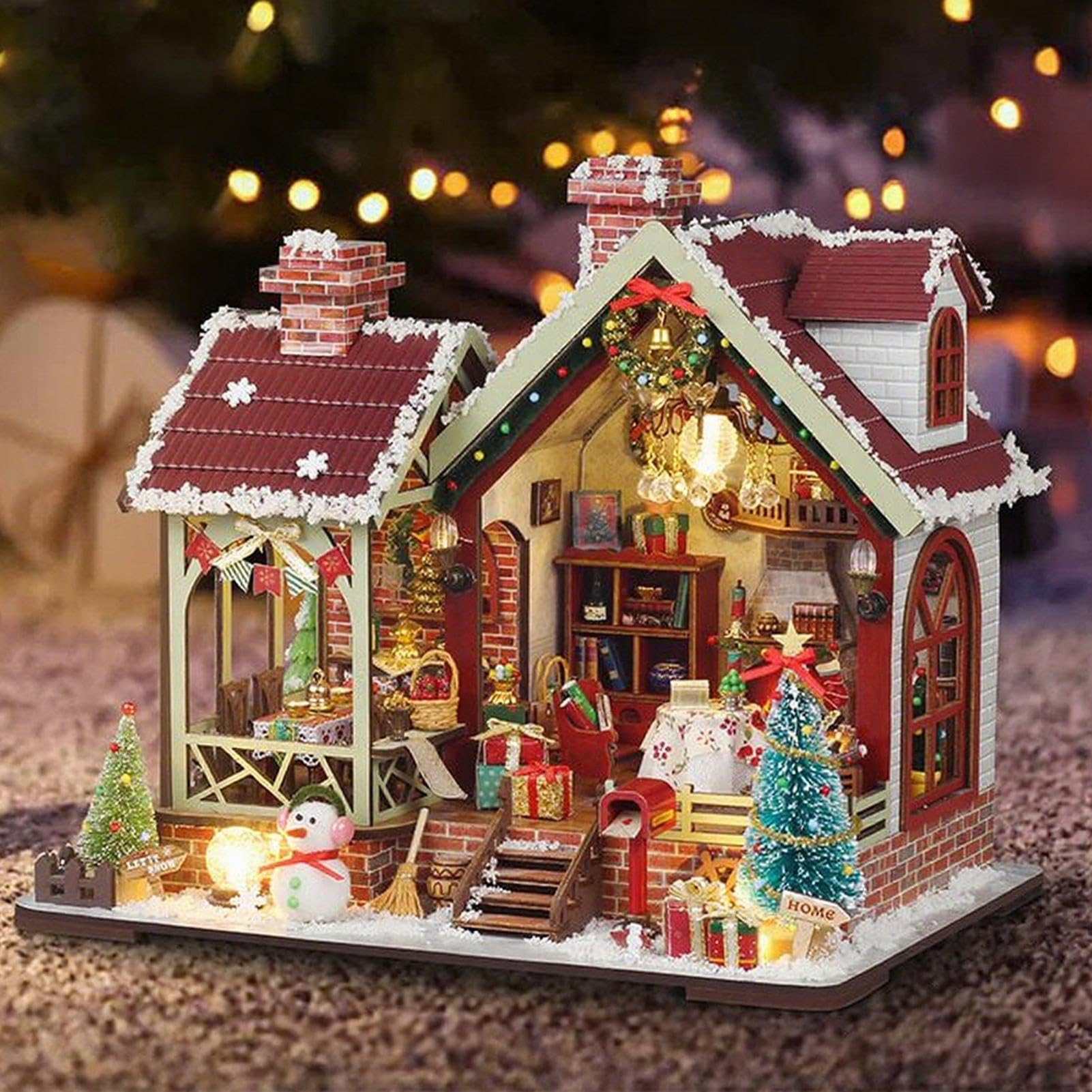 Kit per casa in miniatura, modellino 3D in legno fai da te | kit di costruzione per amanti, familiari, , ragazzi, ragazze, progetti di hobby