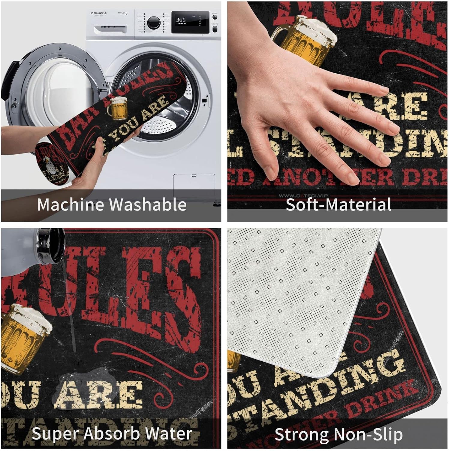 Stuff for Boys Room Bar Rules Rug Pool Decor Mat in House | 50X80CM
