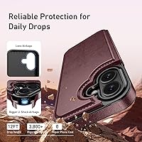 Vista 518 de LETO para iPhone 15 Pro Funda tipo cartera - Tapa tipo folio con patada - Diseños de moda - Tarjetero - Funda protectora para mujeres y niñas - 6.1